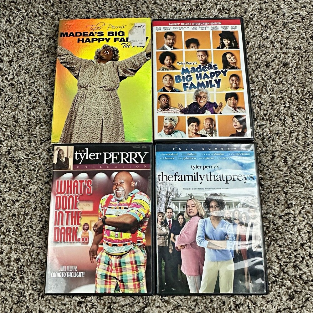 Tyler Perry Madea 4-DVD Lot Big Happy Family What's Done Dark Family Preys